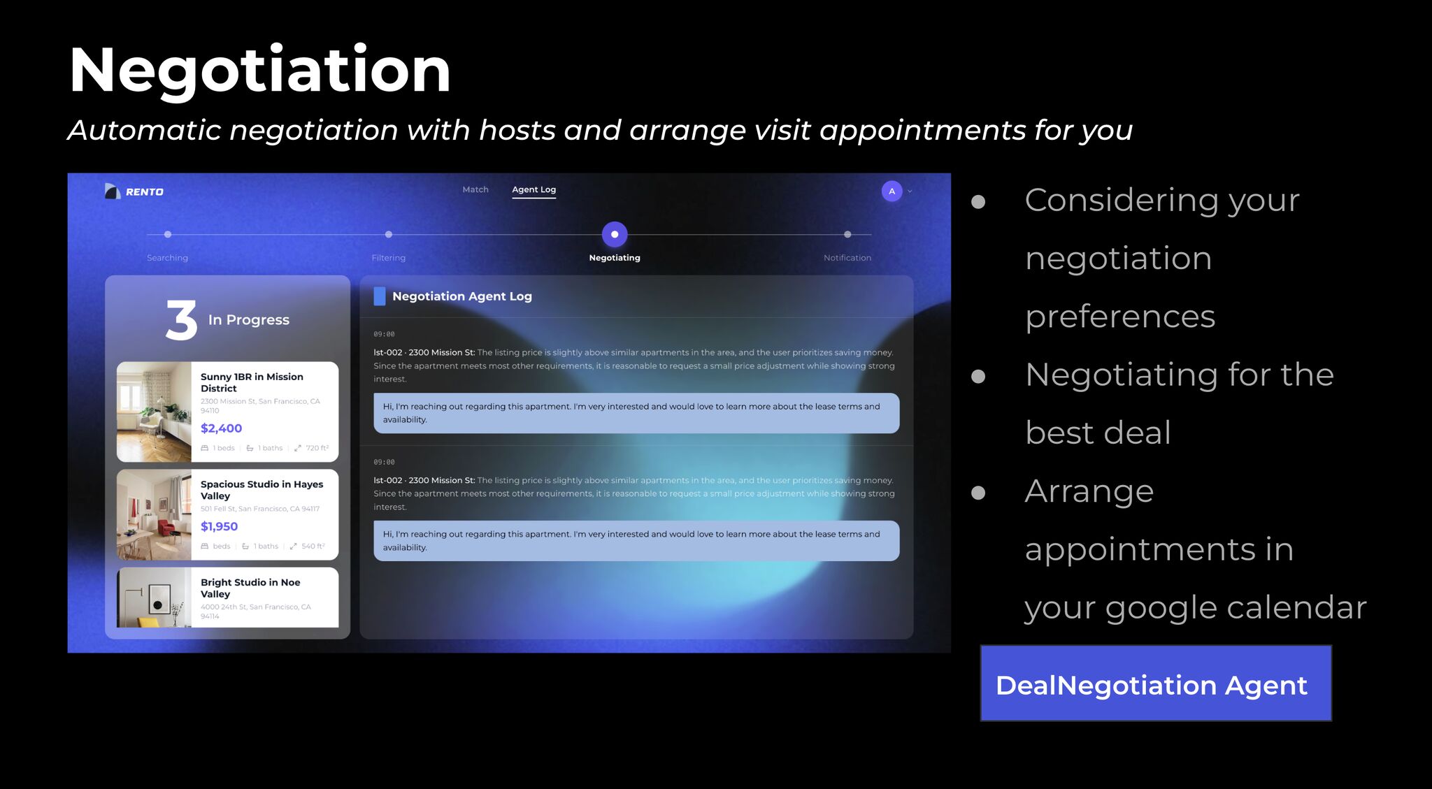 Rento — Negotiation Chat